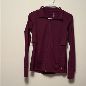 Apana Burgundy Zip-Up Jacket